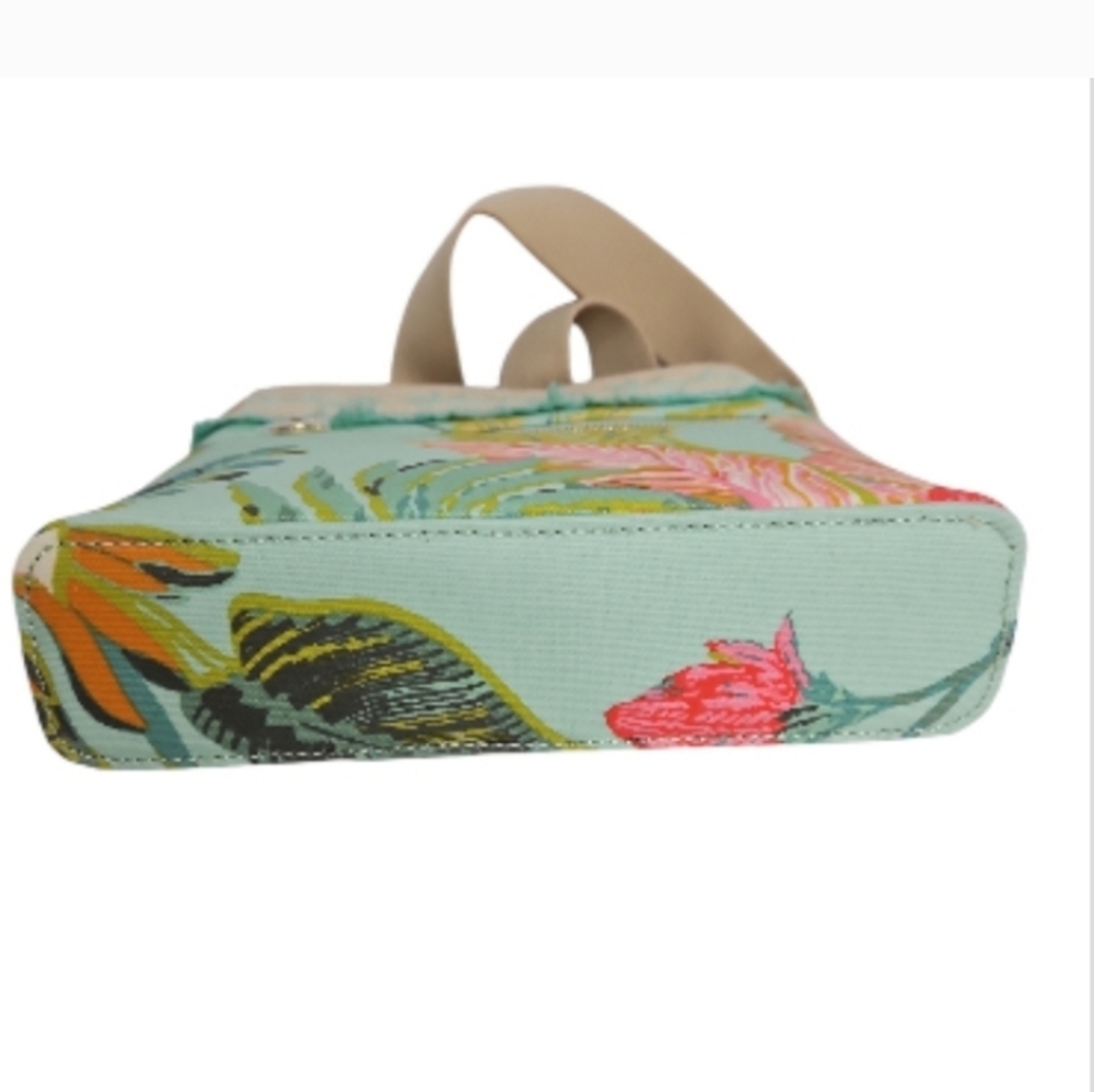 Spartina 449 Hipster Queenie Tropical Floral Sea Foam Crossbody NEW - Picture 3 of 12